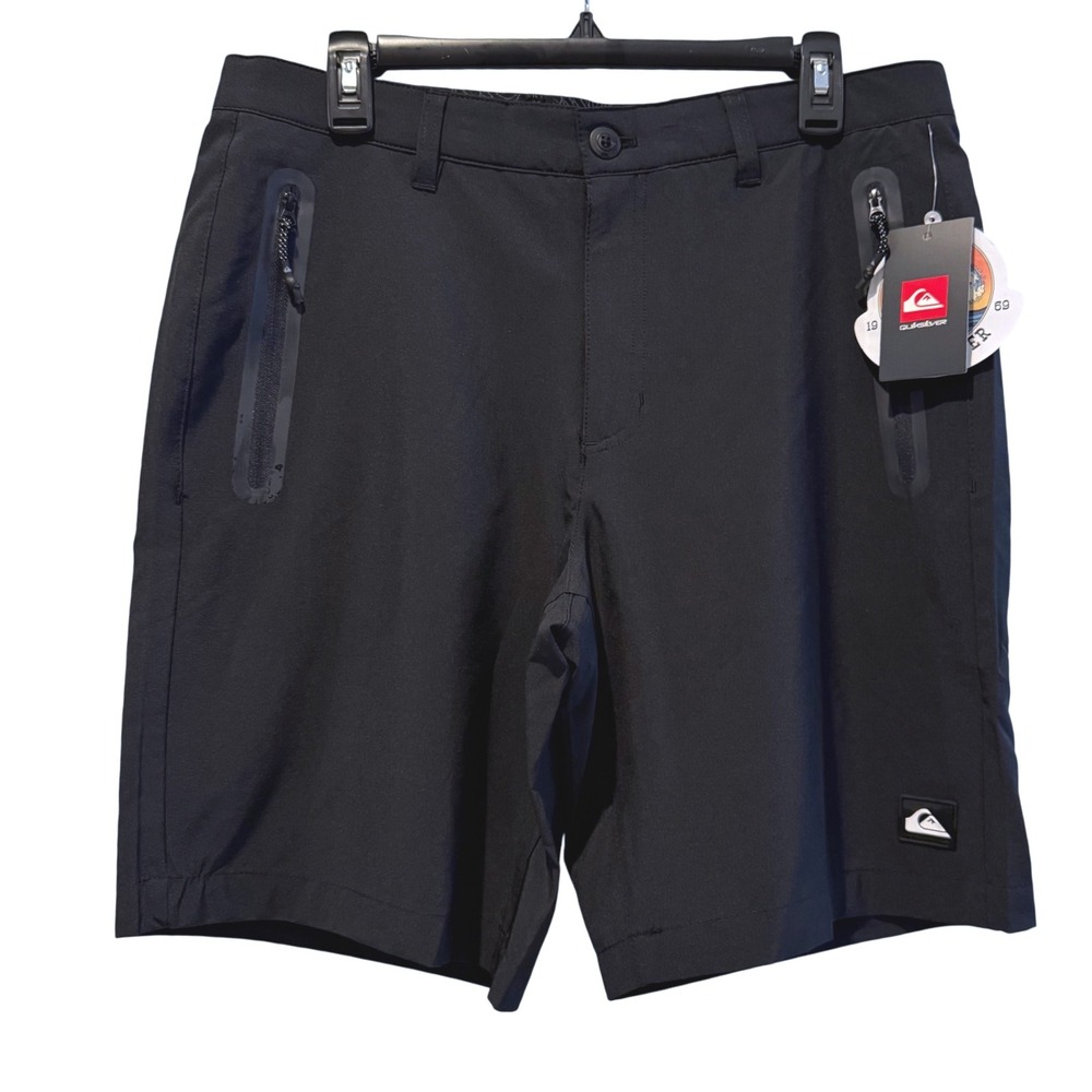 Quiksilver Anthracite Black Hybrid Performance Shorts‎ Active Mens Size 32